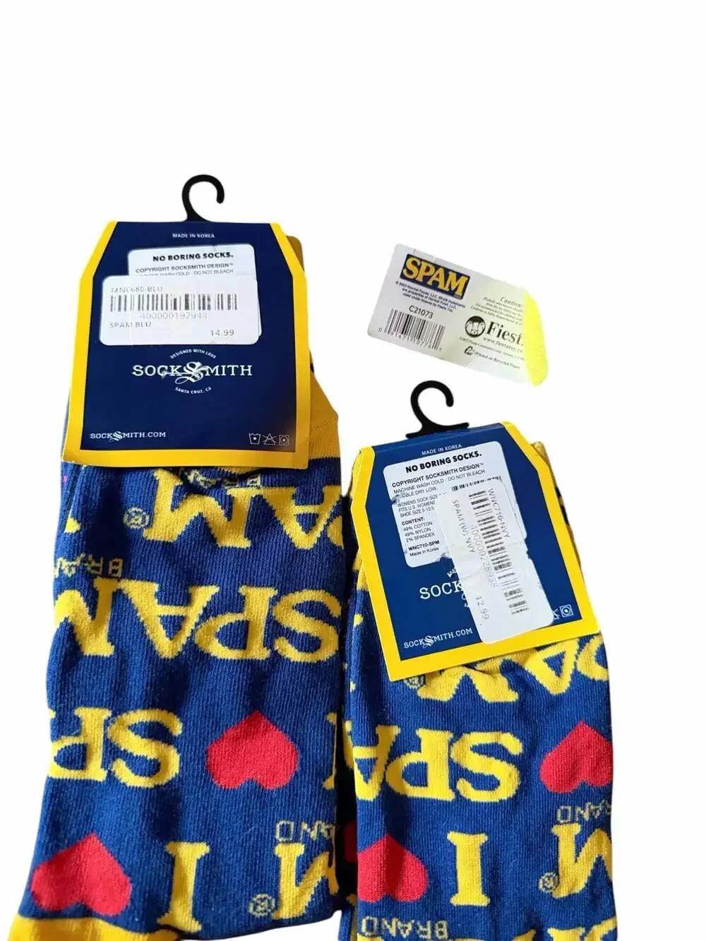 SPAM Brand I Love SPAM Graphic Cotton Crew Socks and Fiesta SPAM Boy Plush Toy B